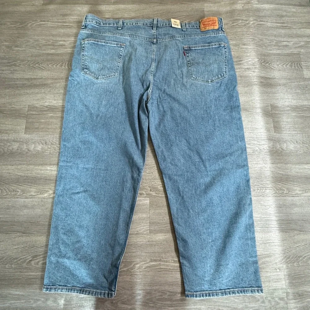 Levis 550 Relaxed Fit Big and Tall Stretch Jeans Blue 52x29 Medium Wash NEW